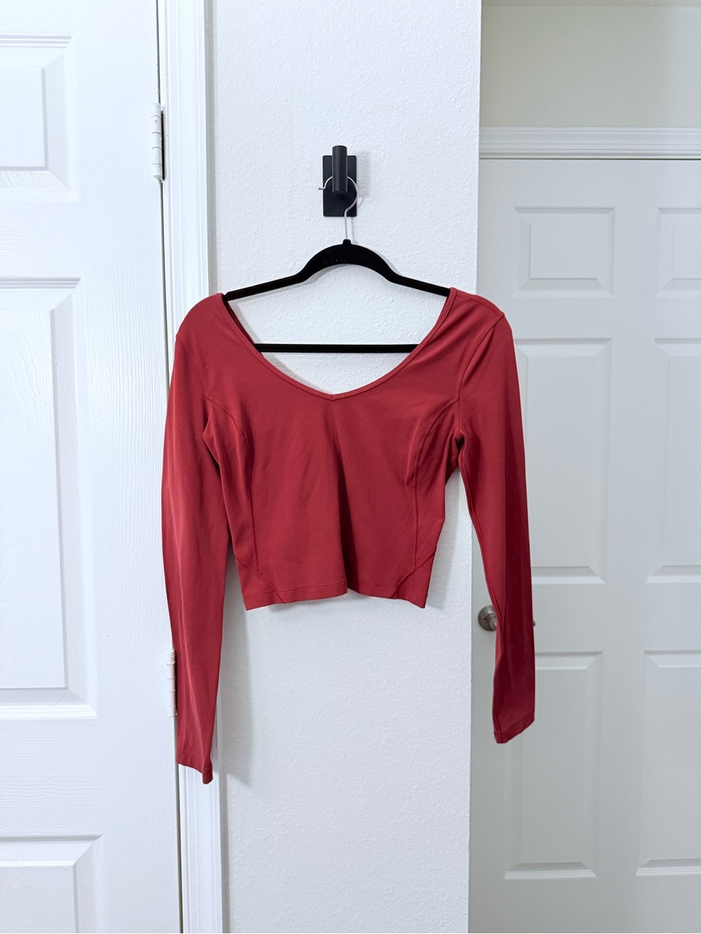 Lululemon Align Long Sleeve Crop Top Red Size 8